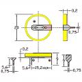 Bateria CR2032 Panasonic 3V 1x1 poziomo 15.2mm