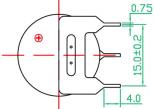 CR2032-PAN3 3.0V 2x1 pionowo rozstaw 15mm