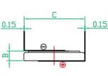 CR2025-VEY3 3.0V 2x1 poziomo rozstaw 17.8mm