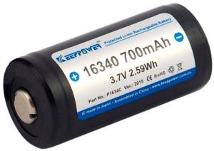 Akumulator 16340 Keeppower 700mAh Li-Ion 3.7V CR123A + PCM
