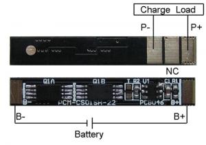 PCM BMS Li-Ion Li-Polymer 1S 3.6V 3.7V 5A 33x4.9x0.8mm