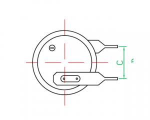 Bateria CR2335 blaszki 1x1 pionowo rozstaw 10.5mm