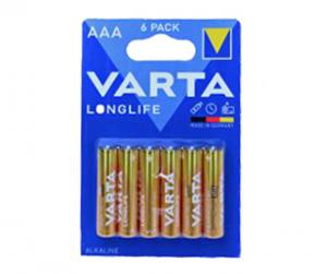 Bateria LR03 Varta Longlife 1.5V AAA MN2400 B6