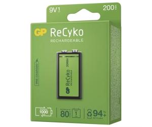 Akumulator 9V 6F22 200mAh GP Battery ReCyko+ EB1