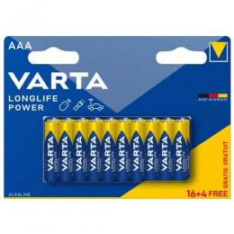 Bateria LR03 Varta Longlife Power 1.5V AAA MN2400 B16+4