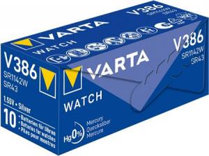Bateria 386 Varta 125mAh 1.55V AG12 SR43SW L1142