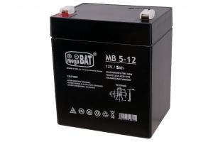 Akumulator MB 5-12 megaBAT 5Ah AGM 12V F1 4.8mm