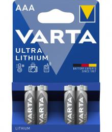 4x bateria litowa AAA R03 Varta 1.5V B4