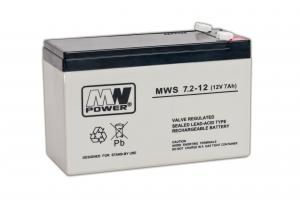 Akumulator MWS 7.2-12 7.2Ah AGM 12V F1 4.8mm