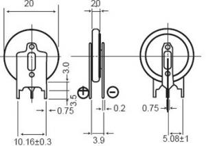 VL2020/GVF Panasonic 20mAh 3.0V