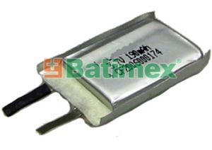 LP382030 180mAh 0.7Wh Li-Polymer 3.7V 3.8x20x30mm