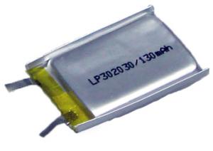LP302030 130mAh 0.5Wh Li-Polymer 3.7V 3x20x30mm