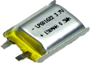 LP601622 150mAh 0.6Wh Li-Polymer 3.7V 6x16x22mm