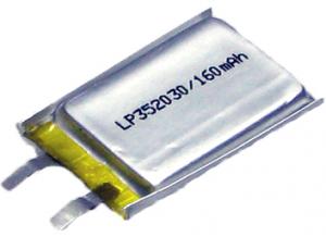 LP352030 160mAh 0.6Wh Li-Polymer 3.7V 3.5x20x30mm