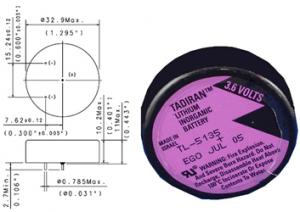 Bateria TL-5135 Tadiran 3.6V TL-5935 SL-886 1/6D