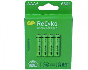 Akumulator AAA R03 650mAh 1.2V GP ReCyko+ EB4