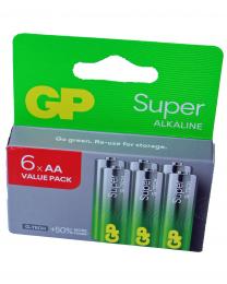 6x bateria LR6 GP Super G-TECH AA MN1500 B6